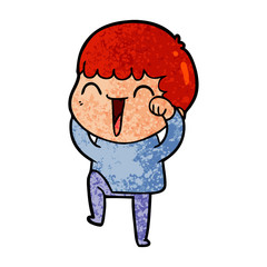 cartoon happy man