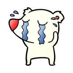 sad little polar bear cartoon