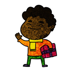 cartoon friendly man
