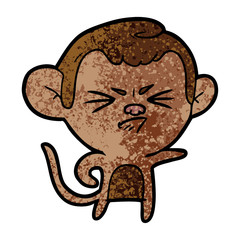 cartoon annoyed monkey