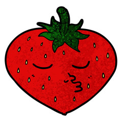 Obraz premium cartoon strawberry