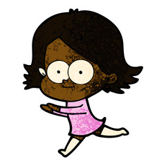 Obraz premium happy cartoon girl