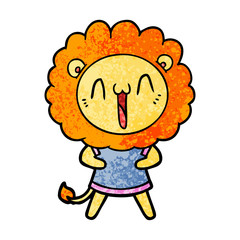 happy cartoon lion