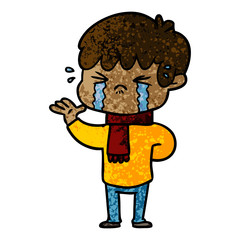 cartoon boy crying