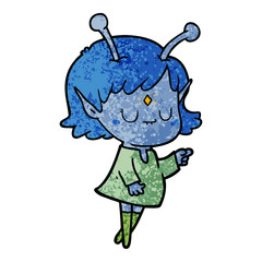 cartoon alien girl