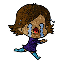 cartoon woman crying