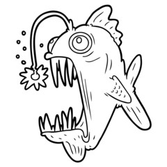 cartoon lantern fish