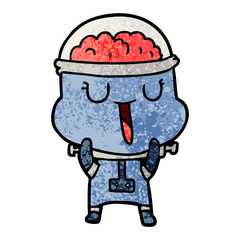 happy cartoon robot