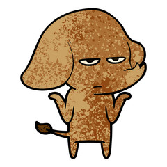 annoyed cartoon elephant