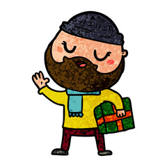 Obraz premium cartoon man with beard