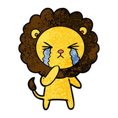 cartoon crying lion