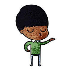 cartoon calm boy