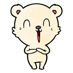 happy cartoon polar bear