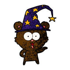 laughing wizard teddy  bear cartoon