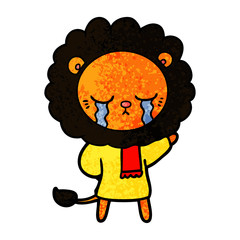 crying cartoon lion