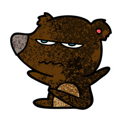 angry bear cartoon