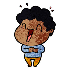 cartoon happy man