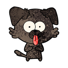 cartoon dog with tongue sticking out