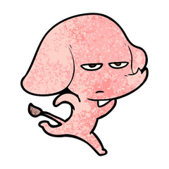 annoyed cartoon elephant