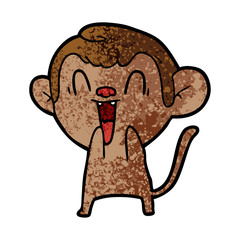 cartoon laughing monkey