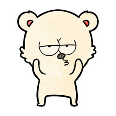 bored polar bear cartoon