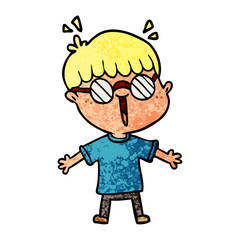 cartoon boy wearing spectacles
