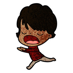 cartoon woman talking