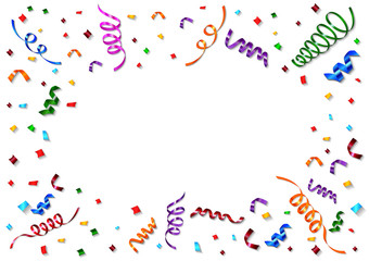 Colorful Confetti on White Background