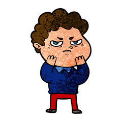 cartoon angry man
