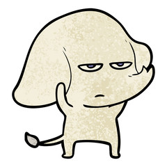 Obraz premium annoyed cartoon elephant