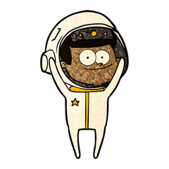 happy astronaut cartoon