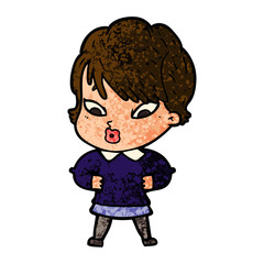 Obraz premium cartoon woman