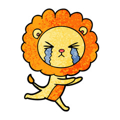 cartoon crying lion