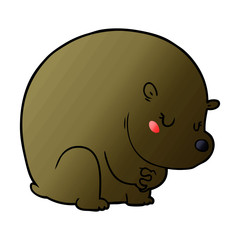 shy bear cartoon character