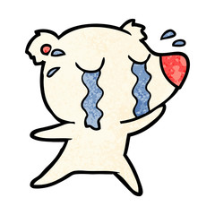 sad little polar bear cartoon