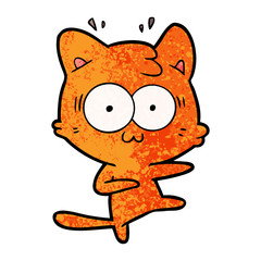 cartoon surprised cat