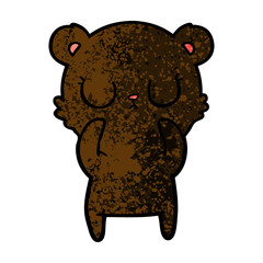peaceful cartoon bear