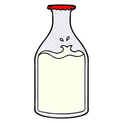 cartoon milk bottle