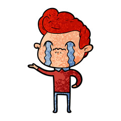 cartoon man crying
