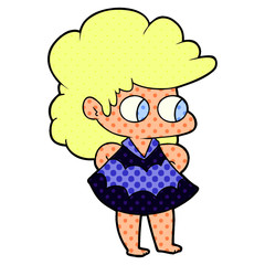 cartoon girl in dress