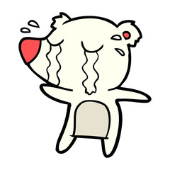 sad little polar bear cartoon