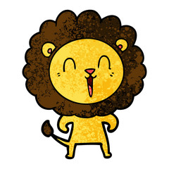 laughing lion cartoon