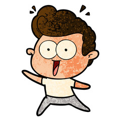 cartoon excited man