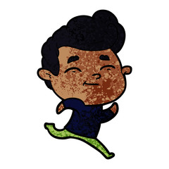 running cartoon man