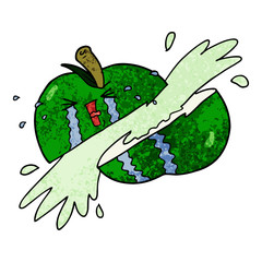 cartoon sliced apple
