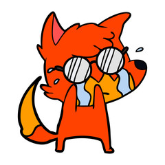 crying fox cartoon