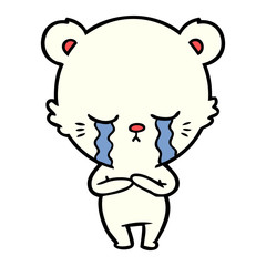 sad little polar bear cartoon