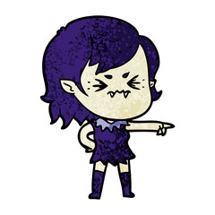 annoyed cartoon vampire girl