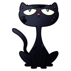cartoon black cat