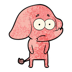 cartoon unsure elephant